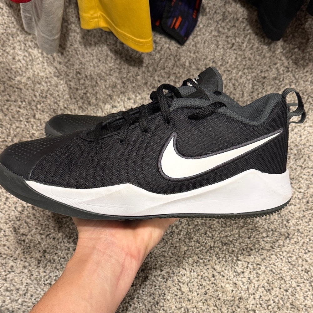 Nike Black and White Mesh Low-Top Sneakers